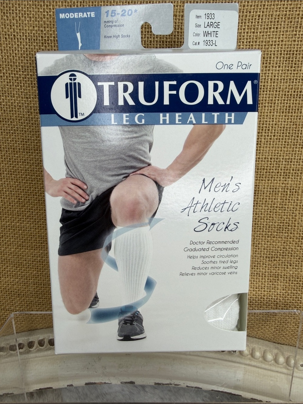TruForm Men's Athletic Socks - White
